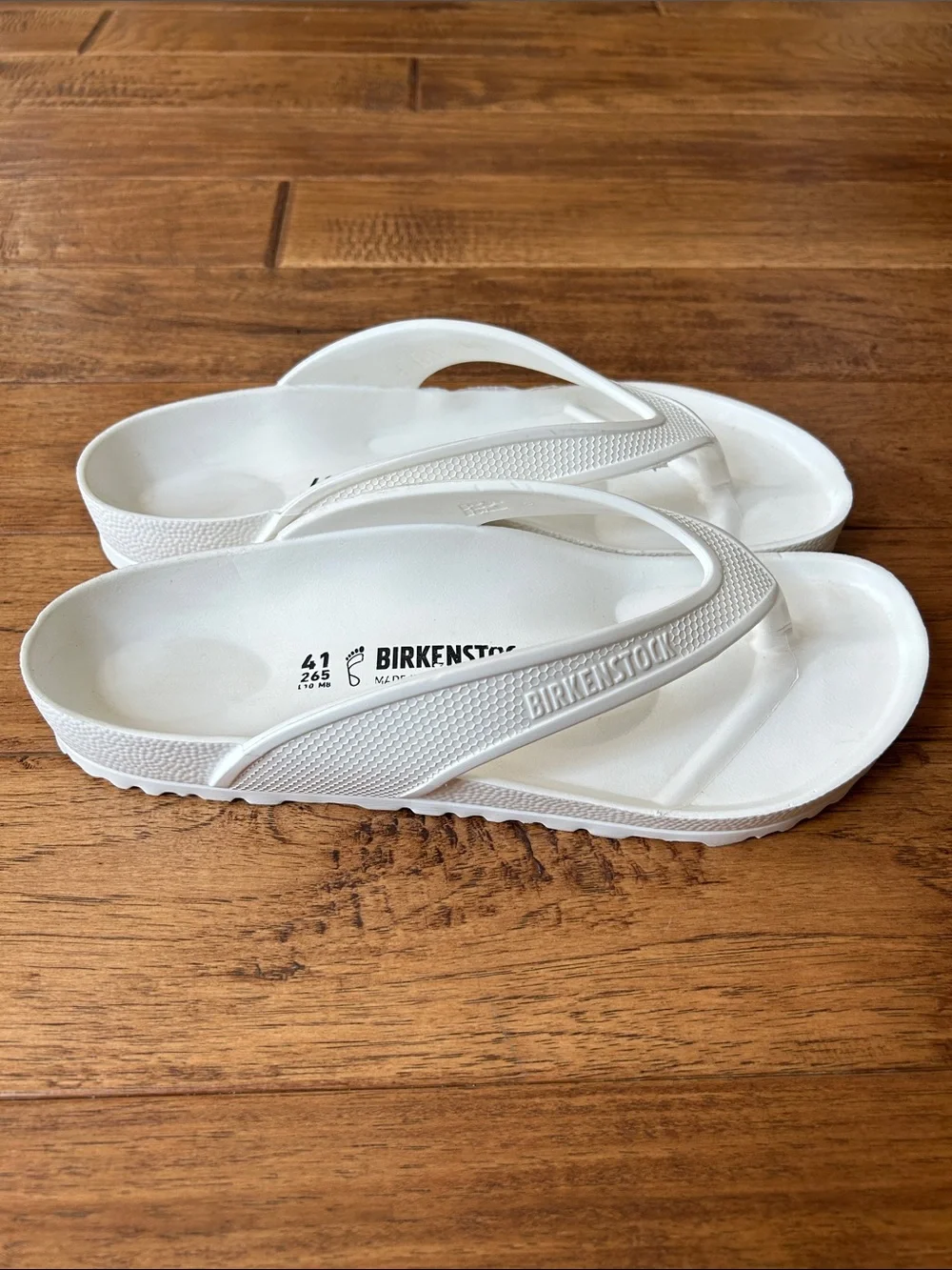 Birkenstock Honolulu Essentials EVA Sandals Lightweight Waterproof White Size 8